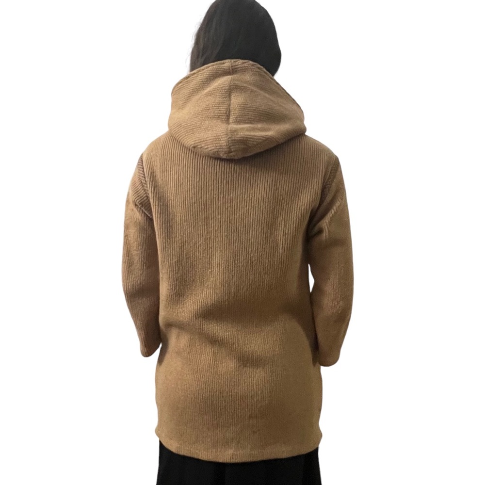 1970’s Italian Hooded Tie Front Sweater, Long Hooded Open Front Sweater,‎ S/M - Picture 4 of 10